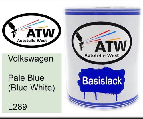 Volkswagen, Pale Blue (Blue White), L289: 1L Lackdose, von ATW Autoteile West.